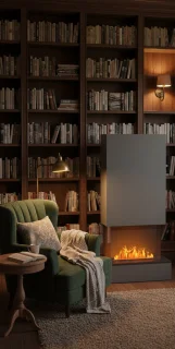LumiFlame EliteGlow Wandhaard 158x80x40 cm - Grijs