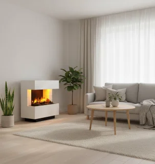 LuminFlame® KLEIST Vrijstaande elektrische haard – Wit