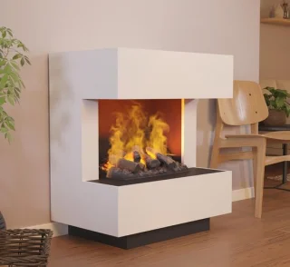 LuminFlame® KLEIST Vrijstaande elektrische haard – Wit