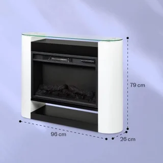 Luxe Elektrische Tafelhaard Wit 96x26x79 cm
