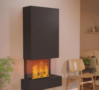 LuxeFlame Aurora 3D Elektrische Waterdamp Wandhaard