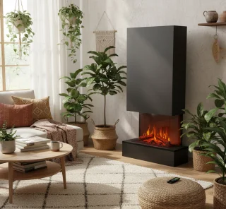 LuxeFlame Aurora 3D Elektrische Waterdamp Wandhaard
