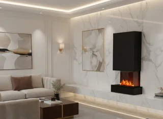 LuxeFlame Aurora 3D Elektrische Waterdamp Wandhaard