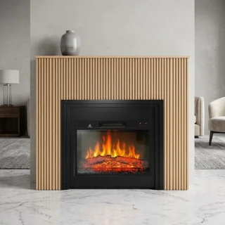 LuxeFlame elektrische sfeerhaard met schoorsteenmantel
