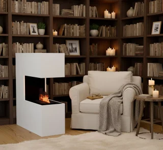 LuxeFlame SCHILLER Vrijstaande elektrische haard wit