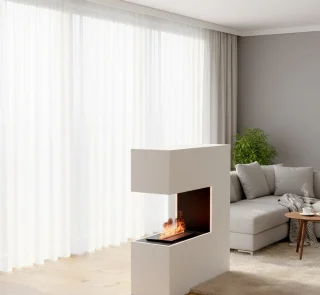 LuxeFlame SCHILLER Vrijstaande elektrische haard wit