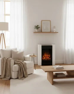 LuxeFlame Vrijstaande Elektrische Haard Wit