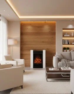 LuxeFlame Vrijstaande Elektrische Haard Wit