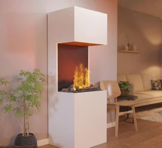 LuxeVibe BEETHOVEN Vrijstaande elektrische haard 170 cm wit