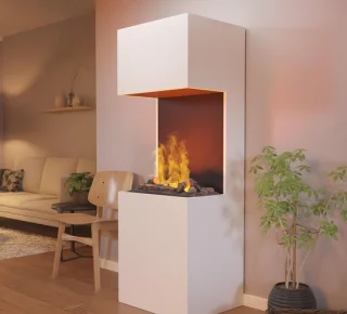 LuxeVibe BEETHOVEN Vrijstaande elektrische haard 170 cm wit