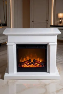 Luxora 3D LED elektrische vrijstaande design open haard, wit