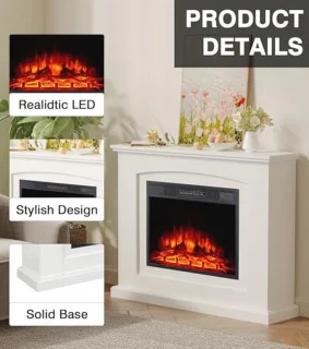 MachenFlame Sutie Elektrische open haard 58 cm wit