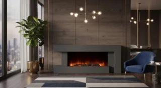 Medahomestore Aurora Smart 132 cm Elektrische Wandhaard Zwart