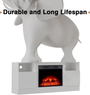 Medahomestore Elektrische open haard met tv-meubel 178 cm wit