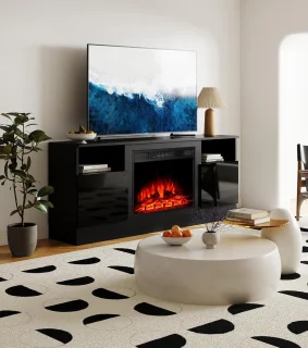 Medahomestore Elektrische Open Haard met TV-standaard 147,3 cm