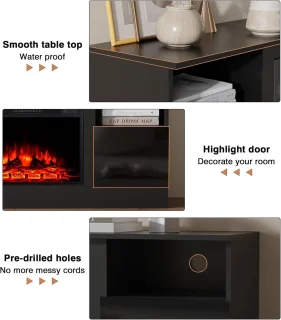 Medahomestore Elektrische Open Haard met TV-standaard 147,3 cm
