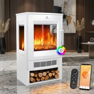Medahomestore elektrische vloerhaard met LED 3D vlam