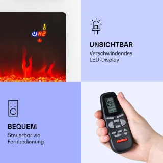 Medahomestore Elektrische Wandhaard Inbouw Wit