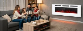 Medahomestore Elektrische Wandhaard Inbouw Wit
