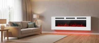 Medahomestore Elektrische Wandhaard Inbouw Wit