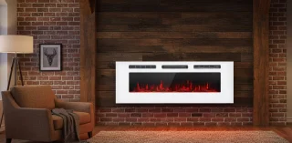 Medahomestore Elektrische Wandhaard Inbouw Wit