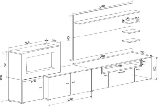 Medahomestore Olympo Deluxe TV-meubelwand