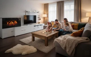 Medahomestore Olympo Woonkamermeubelset met open haard