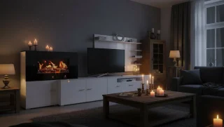 Medahomestore Olympo Woonkamermeubelset met open haard