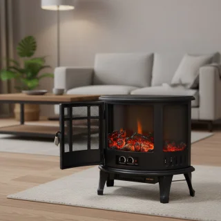 Medahomestore Vintage Flame Elektrische Vrijstaande Haardkachel
