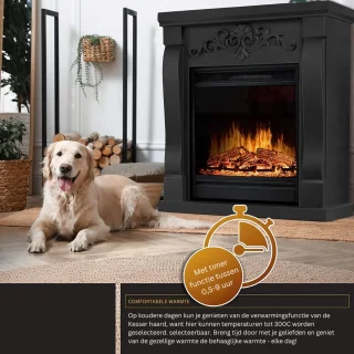 MKSS® Elektrische Tafelhaard 1800W Zwart