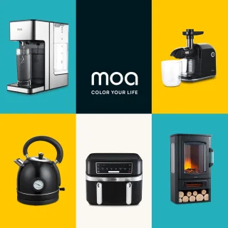 MOA Elektrische Vrijstaande Sfeerhaard 2000W Zwart