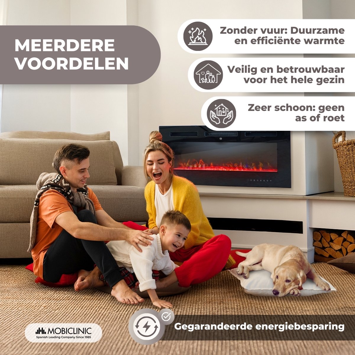 Mobiclinic Fury Elektrische Haard 1800W