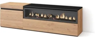 Moderne tv-meubel met elektrische haard