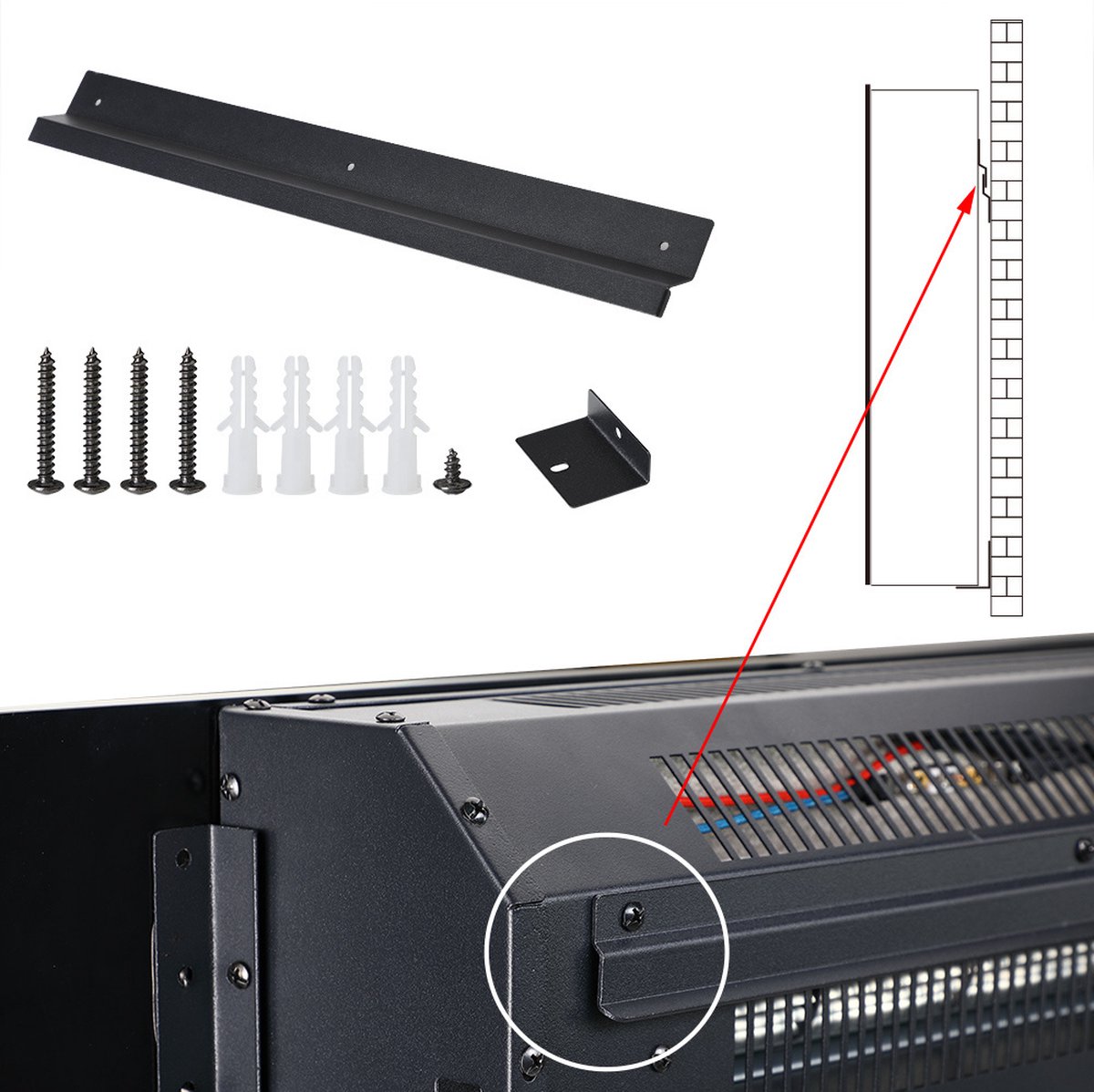 Monzana Elektrische Sfeerhaard 900W/1800W