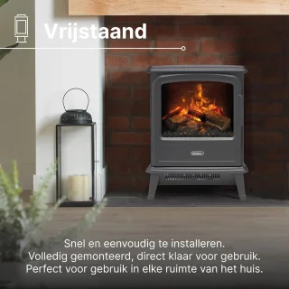 Navihome Evandale Slate Vrijstaande Elektrische Haard