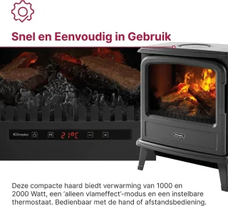 Navihome Evandale Slate Vrijstaande Elektrische Haard