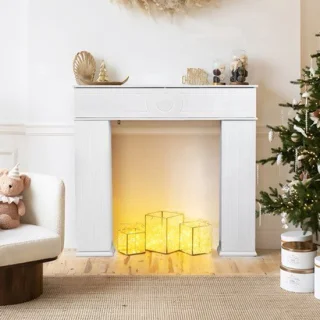 Open haard console - witte moderne haard