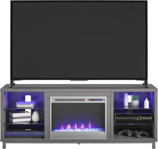 Open Haard TV-standaard 70 inch Grafietgrijs