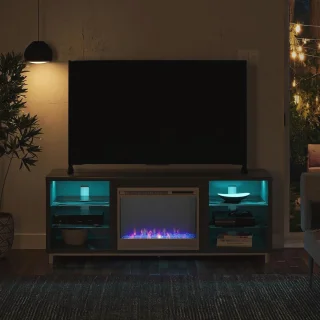 Open Haard TV-standaard 70 inch Grafietgrijs