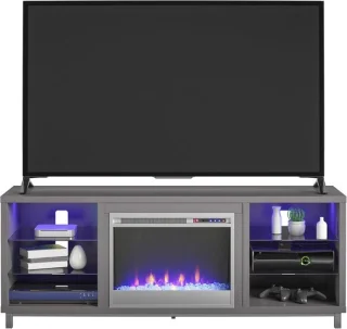 Open Haard TV-standaard 70 inch Grafietgrijs