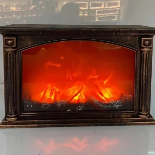 Openhaardlamp - Brons - 33x21x11 cm