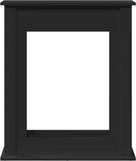 Openhaardombouw Zwart Hout 75x20x87,5 cm