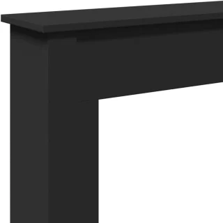 Openhaardombouw Zwart Hout 75x20x87,5 cm