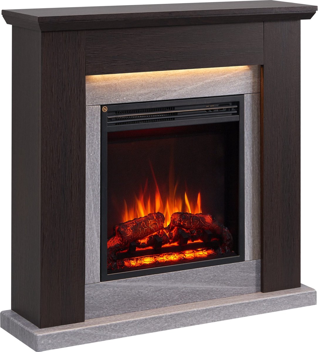 Pandora Elektrische Sfeerhaard Donkerbruin 25x89x88.3 cm