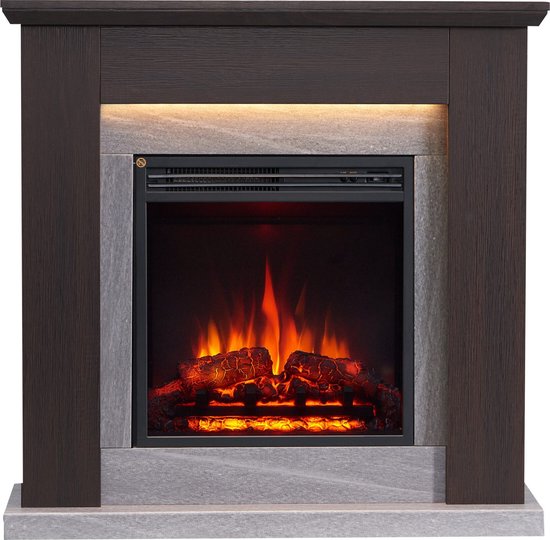 Pandora Elektrische Sfeerhaard Donkerbruin 25x89x88.3 cm