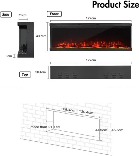 Panorama Elektrische Inbouwhaard 127 cm