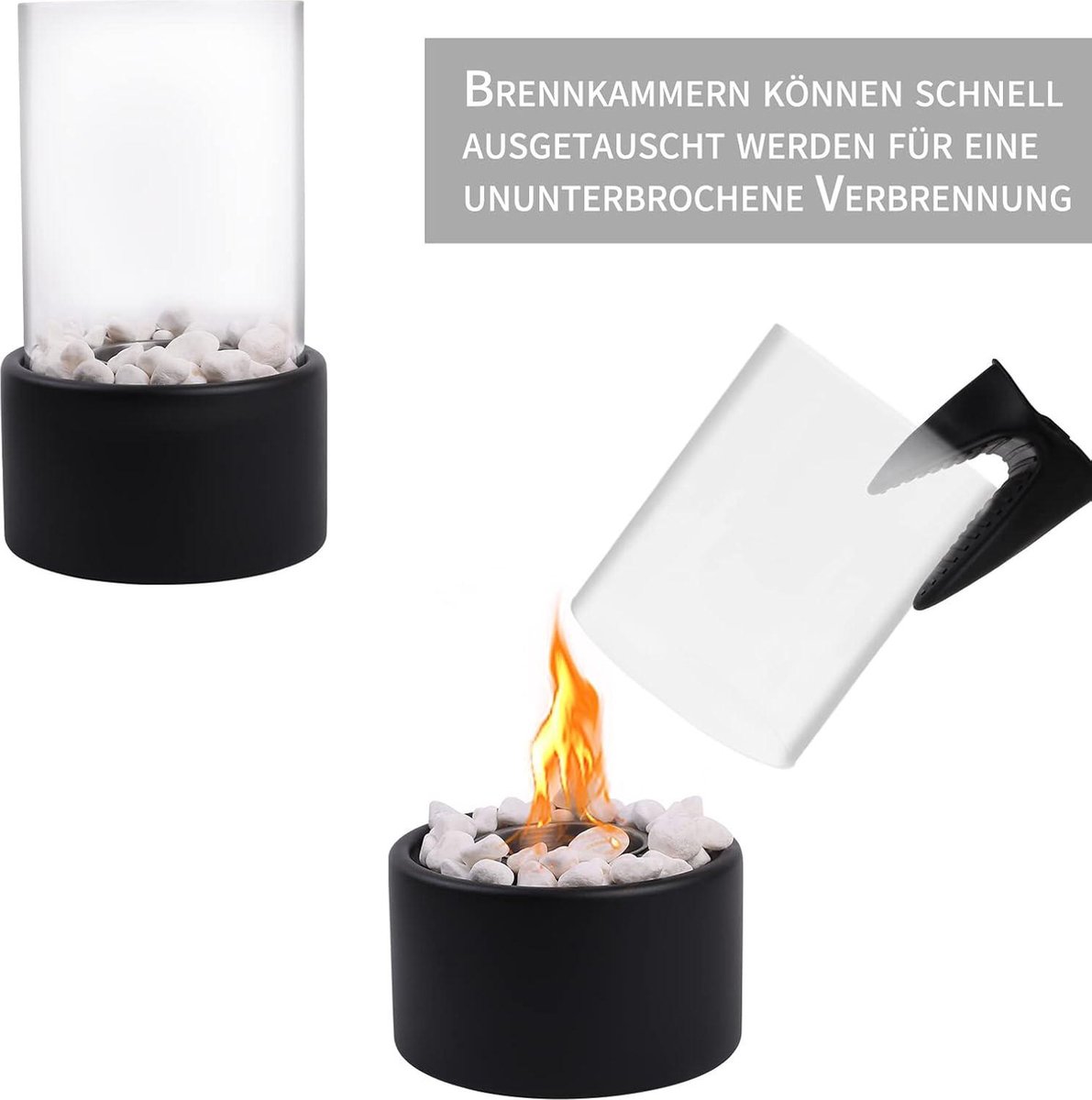 Pazaka Bio-ethanol Tafelhaard 2-kamers