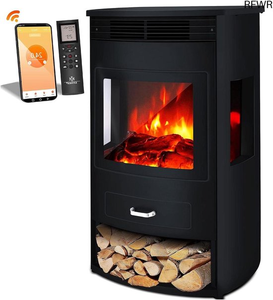 RFWR Elektrische open haard 950/1900 W met afstandsbediening