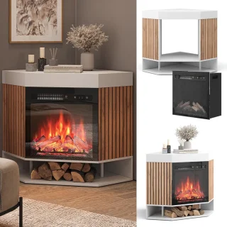 RFWR® Elektrische openhaard 100 cm wit