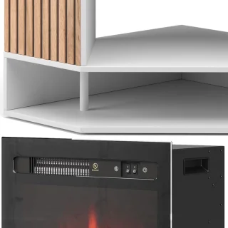 RFWR® Elektrische openhaard 100 cm wit